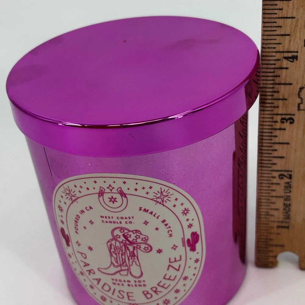 West Coast Candle Co Paradise Breeze Candle 9oz Pink Western Cowgirl Soy Wax New